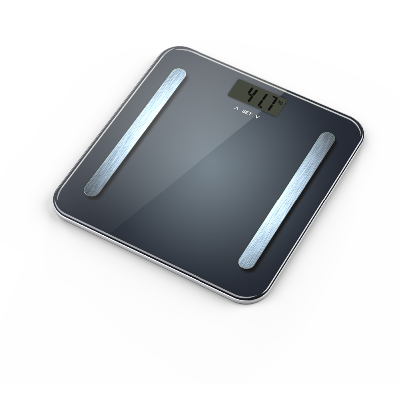 Cantar electronic de baie Hausberg,180kg, Afisaj Led,6V,negru