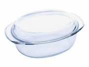 Vas oval din sticla borosilicata, 1.5 Litri