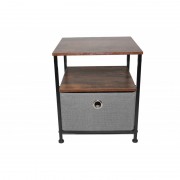 Comoda metalica cu 1 sertar,material textil,41x41x47cm,gri