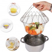 Cos pentru prajit Alimente, 20 cm, pliabil, otel inoxidabil