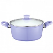 Cratita aluminiu,capac sticla,20 cm,2.7 Litri