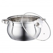 Cratita Apollo Peterhof din inox,capac sticlă,3.9 Litri,20 cm,baza 3 straturi