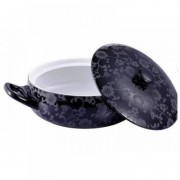 Cratita ceramica rotunda cu capac, 1.5 Litri, 21 cm
