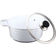 Cratita din aluminiu acoperita cu un strat de ceramica alba,20 cm,2.5 L