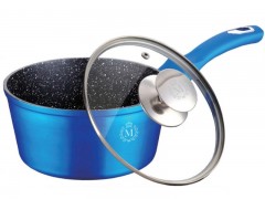 Cratita din Aluminiu cu interior Granit,capac sticla,18 cm,1.8 Litri