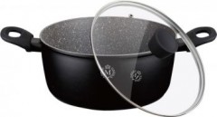 Cratita din Aluminiu cu interior Granit,capac sticla,6.7 Litri,28 cm