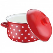 Cratita din aluminiu emailata cu capac, 5.5 Litri,26 cm