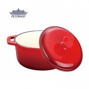 Cratita din Fontă Emailata cu Capac Bamako Peterhof, 4 Litri, 24 cm, 2 piese