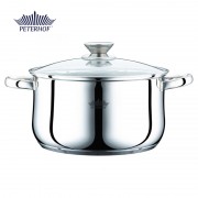 Cratiţă Inox cu Capac de Sticlă Torro Peterhof, 4.7 Litri, 22 cm, 2 piese, Fund 5 Straturi