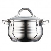 Cratita Peterhof Inox,capac sticlă,2.9 Litri,18 cm,fund triplustratificat