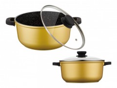 Cratita Zillinger 2.1 Litri din Aluminiu cu interior granit si capac sticla