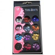 Cristale frunze set 12 - Nail Art - Unghii False