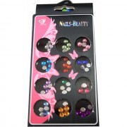 Cristale rotunde set 12 - Nail Art - Unghii False