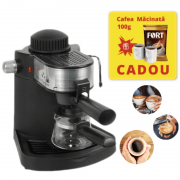 Espressor manual Hausberg,3.5 Bar,Cafea macinata,4 cesti 650 W,negru