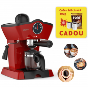 Espressor Victronic, Cafea macinata, 3.5 bar,800 W,cana sticla,250 ml