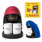Filtru de cafea Victronic, 450 W, Cafea macinata, 2 Cani, Diverse Culori