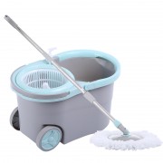 Galeata cu mop rotativ cu Dubla stoarcere,Roti,Dop scurgere si Rezervor detergent,16 Litri,2 Rezerve