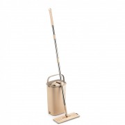 Galeata Mop cu 2 cuve, rezerva microfibra,9 Litri,bej