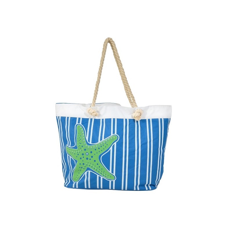 Geanta plaja,manere din sfoara,50x35x17cm