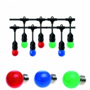 Ghirlanda luminoasa cu pendule,10 becuri colorate, interconectabil, E27, 10 metri