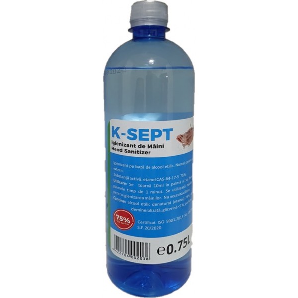 Igienizant de maini,Alcool Etilic 75%, 0.75 Litri