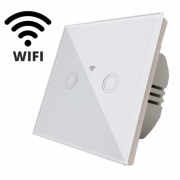 Intrerupator touch dublu WI-FI,panou sticla