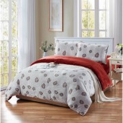 Lenjerie de pat Cocolino,4 piese,2 persoane,gri/maro