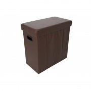 Taburet cu Spatiu Depozitare, 46x25x48 cm, piele ecologica,maro