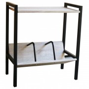 Masuta din metal si MDF cu raft pentru reviste si carti,52x28x59cm