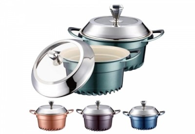 Oala aluminiu cu interior ceramic,24 cm, 2.5 Litri