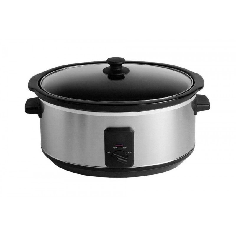 Oala Electrica Hausberg, 380 W, Capac Sticla Termorezistenta, Inox, 8 Litri