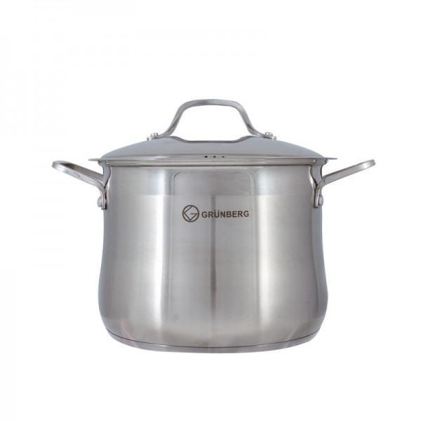 Oala Grunberg, 32 cm, 19.50 L , Capac, Inox