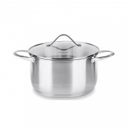 Oala inox Moulin Villa, 2.3 Litri,capac sticla