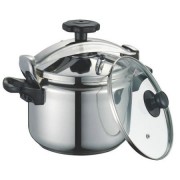 Oala sub presiune 7 L, Inox, fund triplu, 2 capace