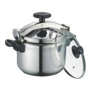 Oala sub presiune, 6 L, Inox, 2 capace, fund triplu