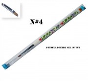 Pensula gel cu tub, motiv floral - Nr. 04