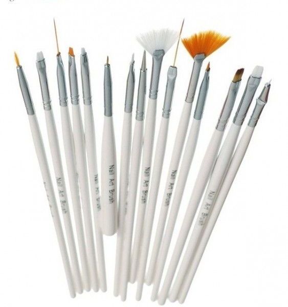 Pensule Nail Art Brush - Set 15 bucati