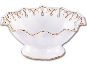 Platou cu picior din portelan, 24 cm, rotund