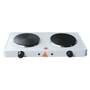 Plita electrica Ertone cu 2 arzatoare, 1500 W, alb