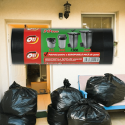Saci Economic Extra 120L,negru,10 buc/rola,70x110 cm
