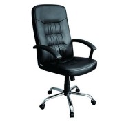 Scaun birou rotativ,piele ecologica,negru