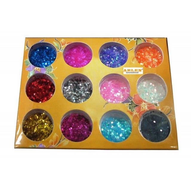 Sclipici hexagon mic set 12 bucati - Nail Art - Unghii False