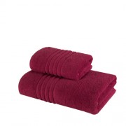 Set 2 Prosoape 100% bumbac,550gr/m2,fir dublu,grena