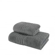 Set 2 Prosoape 100% bumbac,550gr/m2,fir dublu,gri
