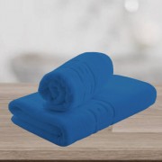 Set 2 Prosoape Greek Border 100% bumbac,550gr/m2,fir dublu,albastru