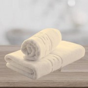 Set 2 Prosoape Greek Border 100% bumbac,550gr/m2,fir dublu,crem
