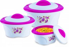 Set 3 caserole termos,plastic si inox,4,6,8 Litri