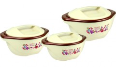 Set 3 caserole termos,plastic si inox,pereti dubli,3,6,9 Litri