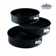 Set 3 Forme Rotunde pentru Copt Peterhof,22, 24 şi 26 cm, 3 Oţel Carbon Teflonat