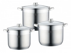 Set 3 oale din Inox Alden Peterhof,capace sticla,7,9,10.8 Litri,fund 5 straturi